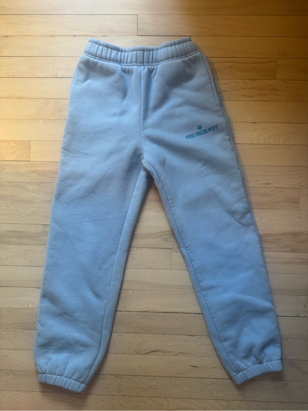Pink Palm Puff Sweatpants in Blue (NEW)